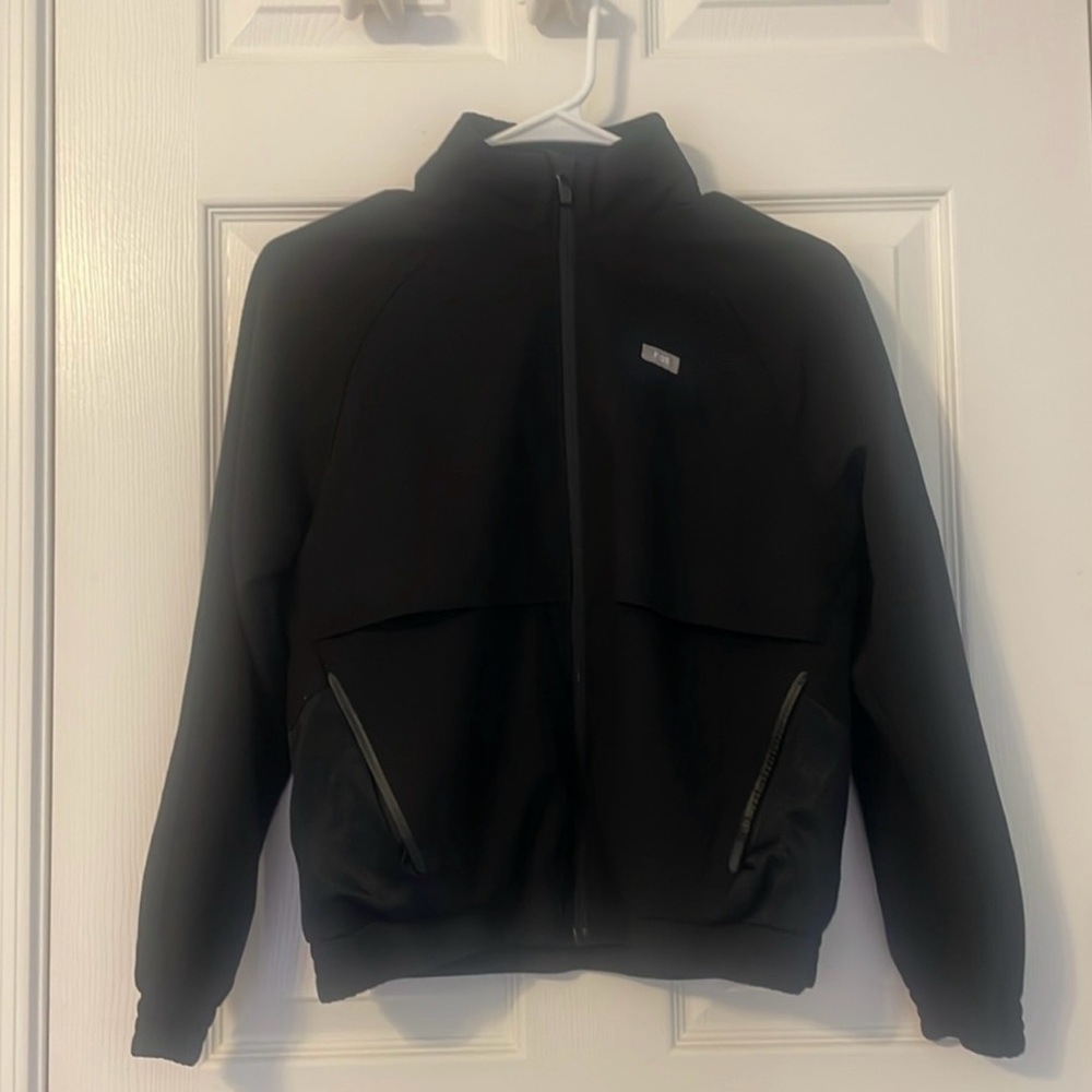 Figs Black Zip-Up Jacket